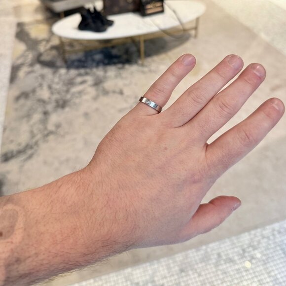 Cartier White Gold LOVE Small Model 1 Diamond Ring - Picture 10 of 15